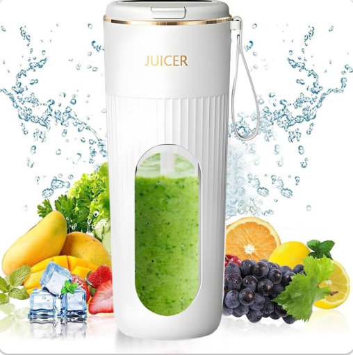 340ml Portable Juicer Juicer Bottle Rechargeable Mini Electric Juicer 1200mAh Juice Extractor 14 Blades for Home Office Travel - Free shipping in the US