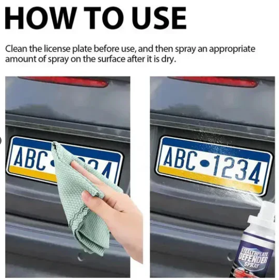 License Plate Reflective Spray