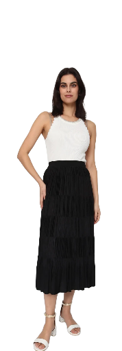 Jupe mi-longue noire