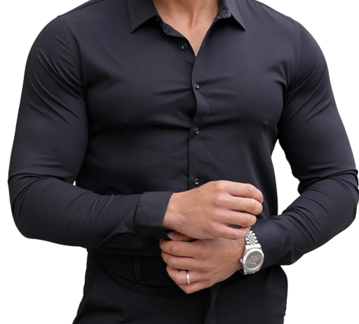 Chemise noire élégante