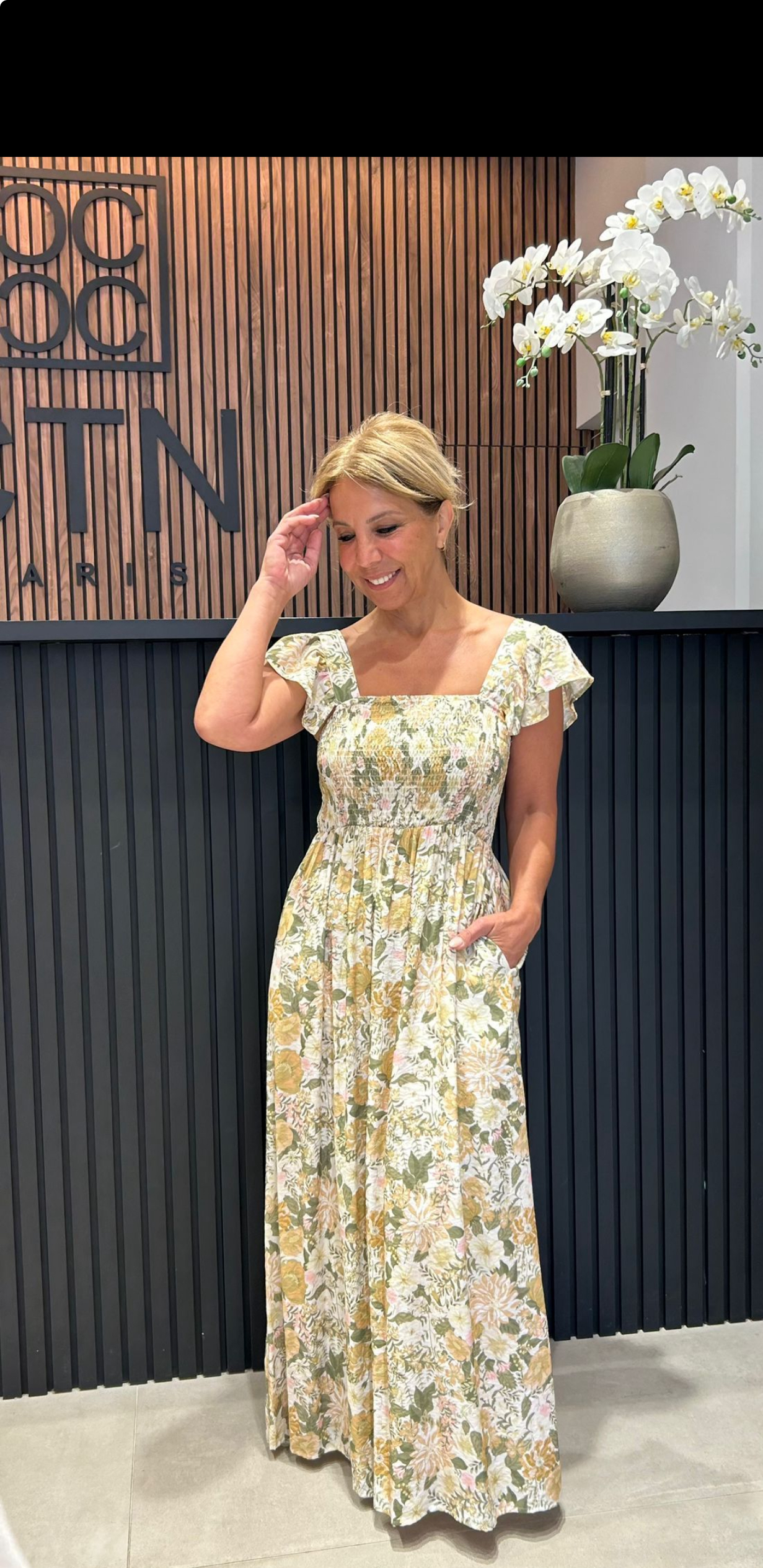 Robe longue à fleurs