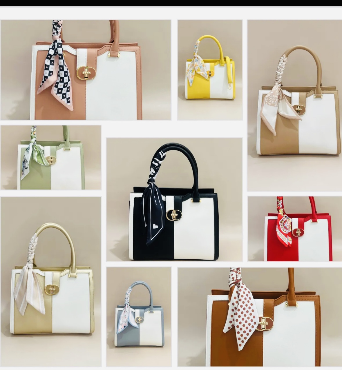 Sac à main bicolore