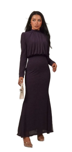 Robe longue élégante violette