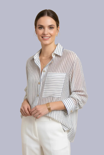 Chemise rayée femme