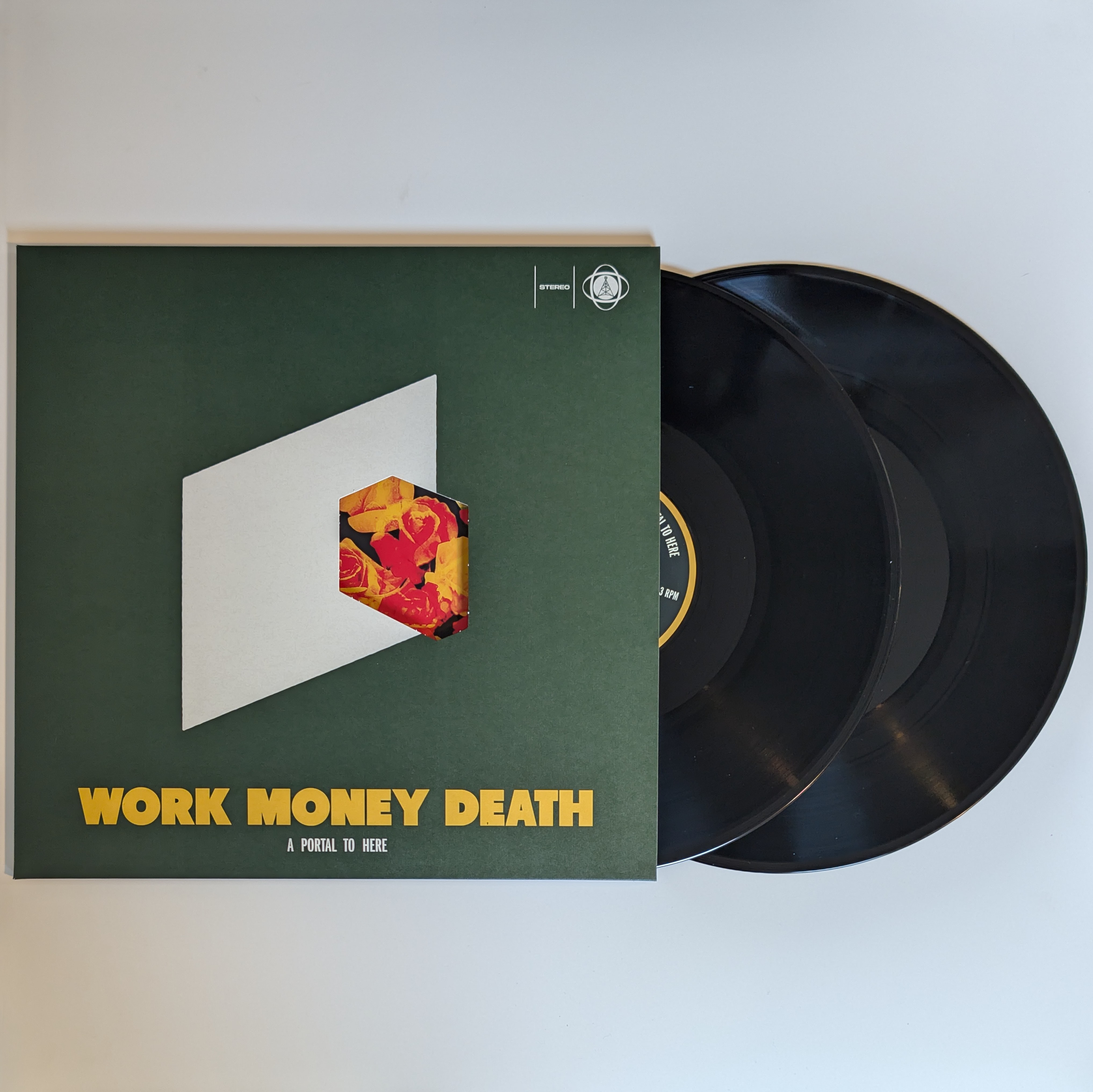 Work Money Death - A Portal To Here - Limited Die-Cut Cover n - 2 x Black Vinyl