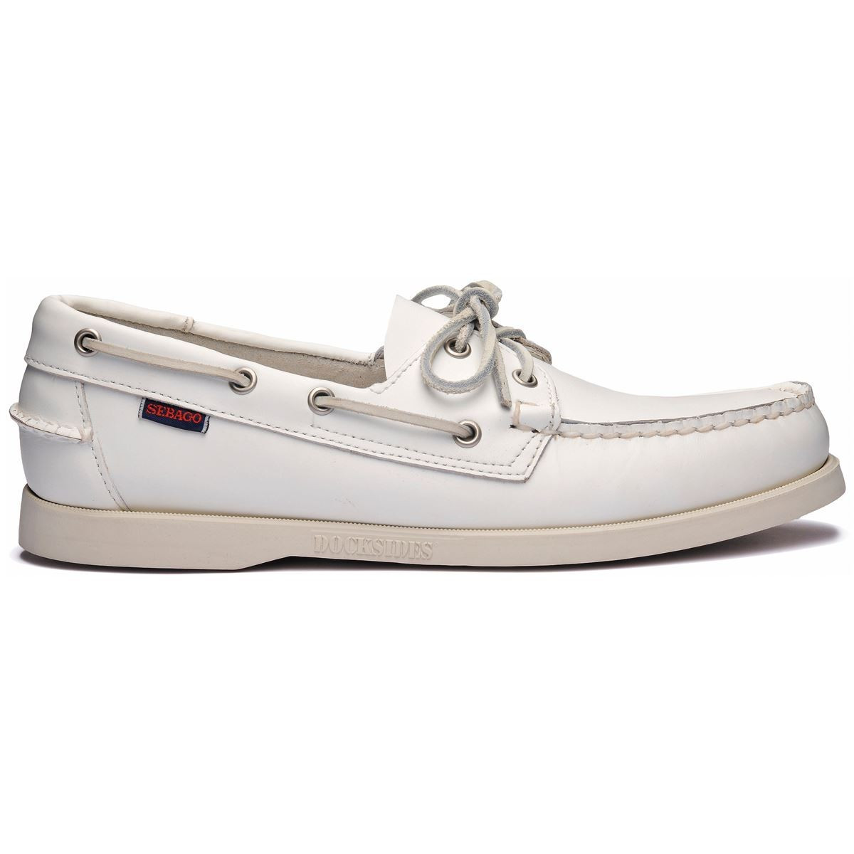 Sebago docksides portland white leather
