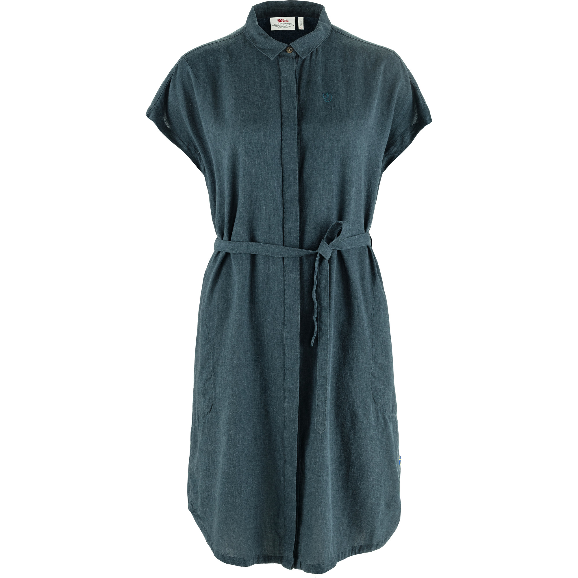 ovik hemp dress mountain blue