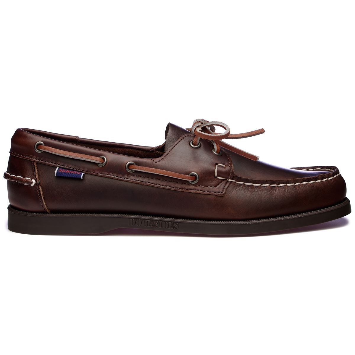 Sebago docksides portland waxed brown gum M
