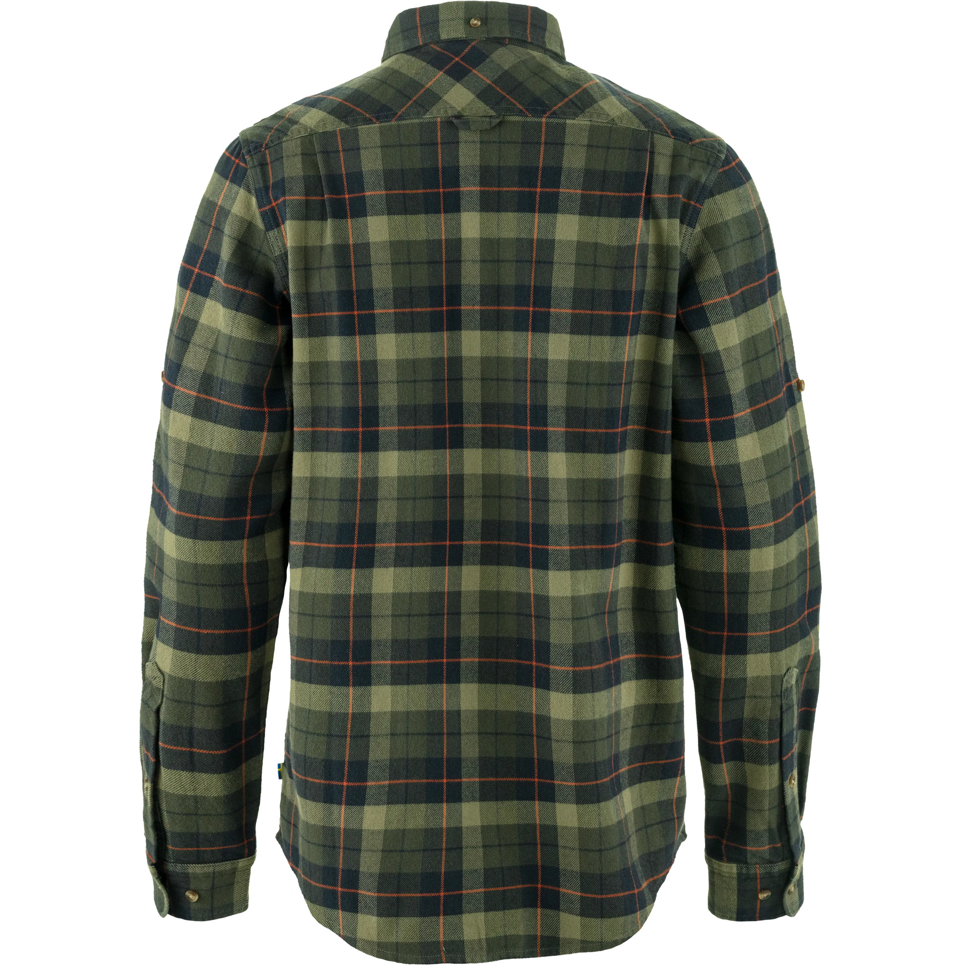 Singi heavy flannel shirt M Black- deep forest 