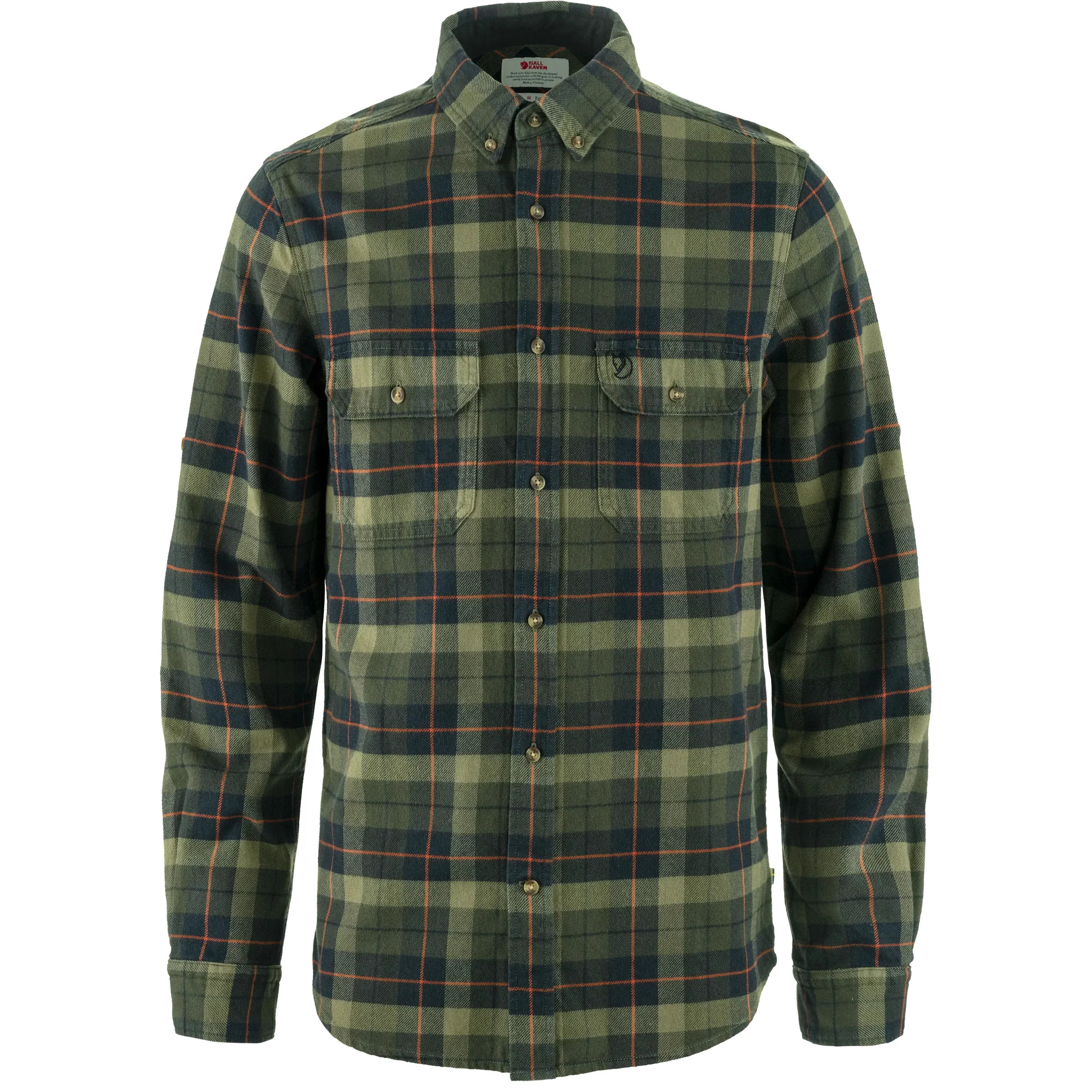 Singi heavy flannel shirt M Black- deep forest