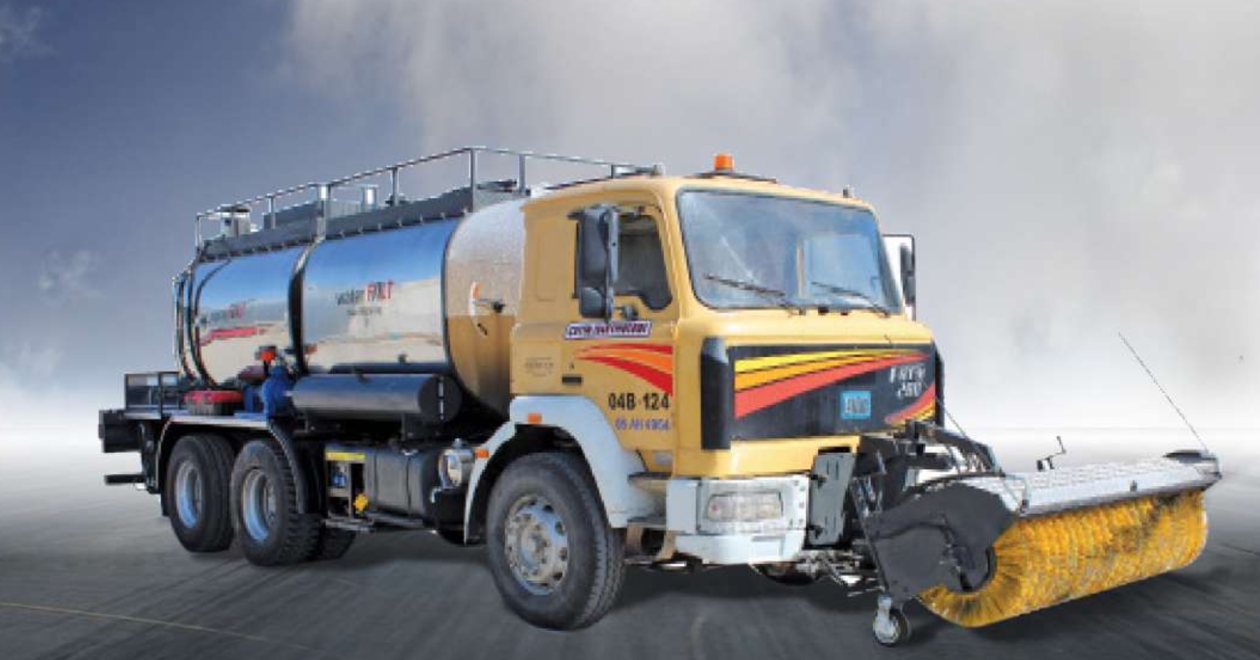 Combinated road maintenance machines
