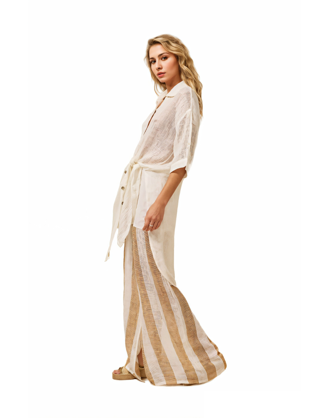 Bonato Shirt Dress - Rete Panna