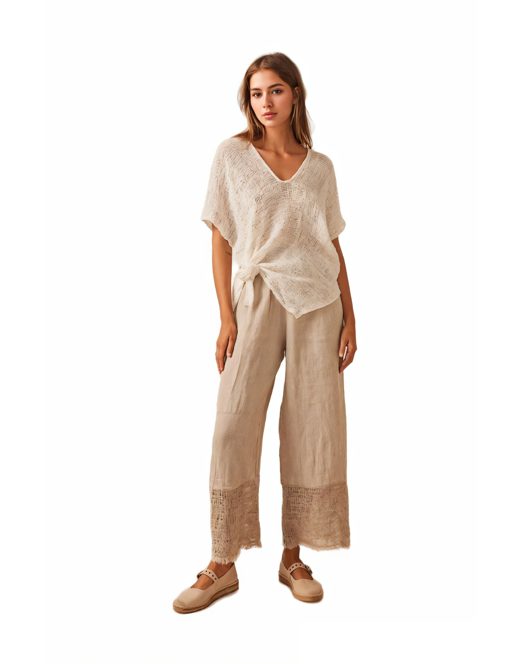 Crusoe Pant- Cestino Natural