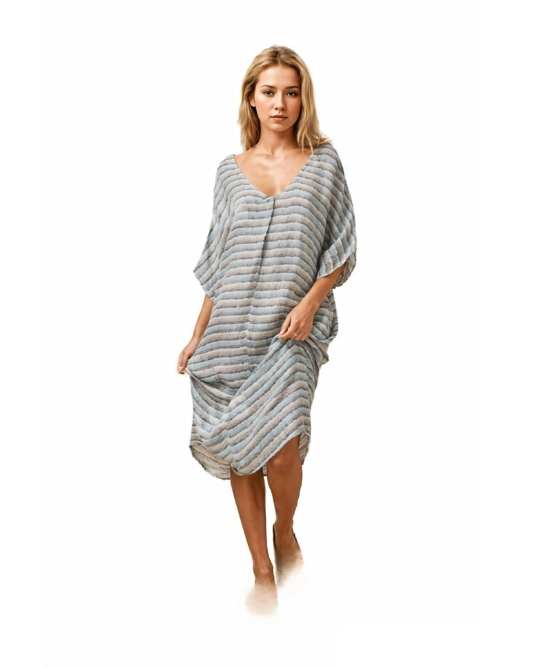 Piaga Dress - Acqua Stripe