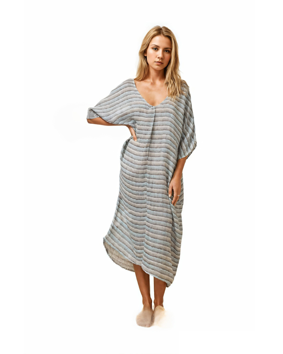 Piaga Dress - Acqua Stripe