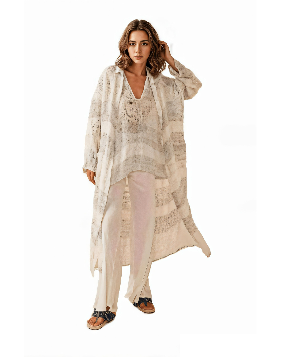 Raglan Duster Coat - Lecche Oceano