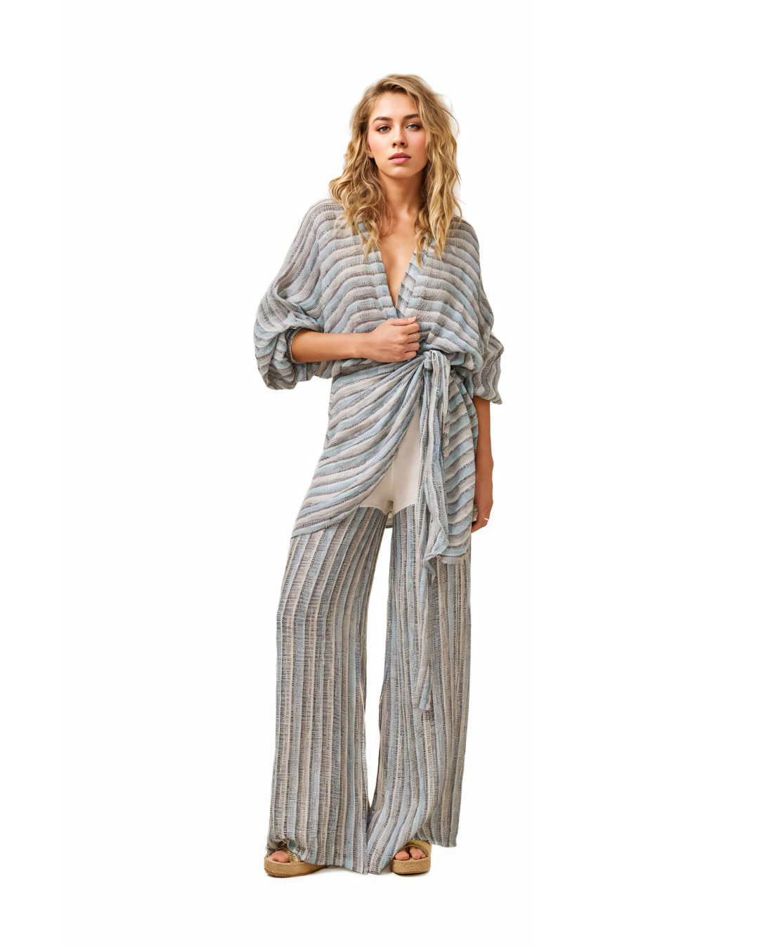 Villa Pant - Acqua Stripe