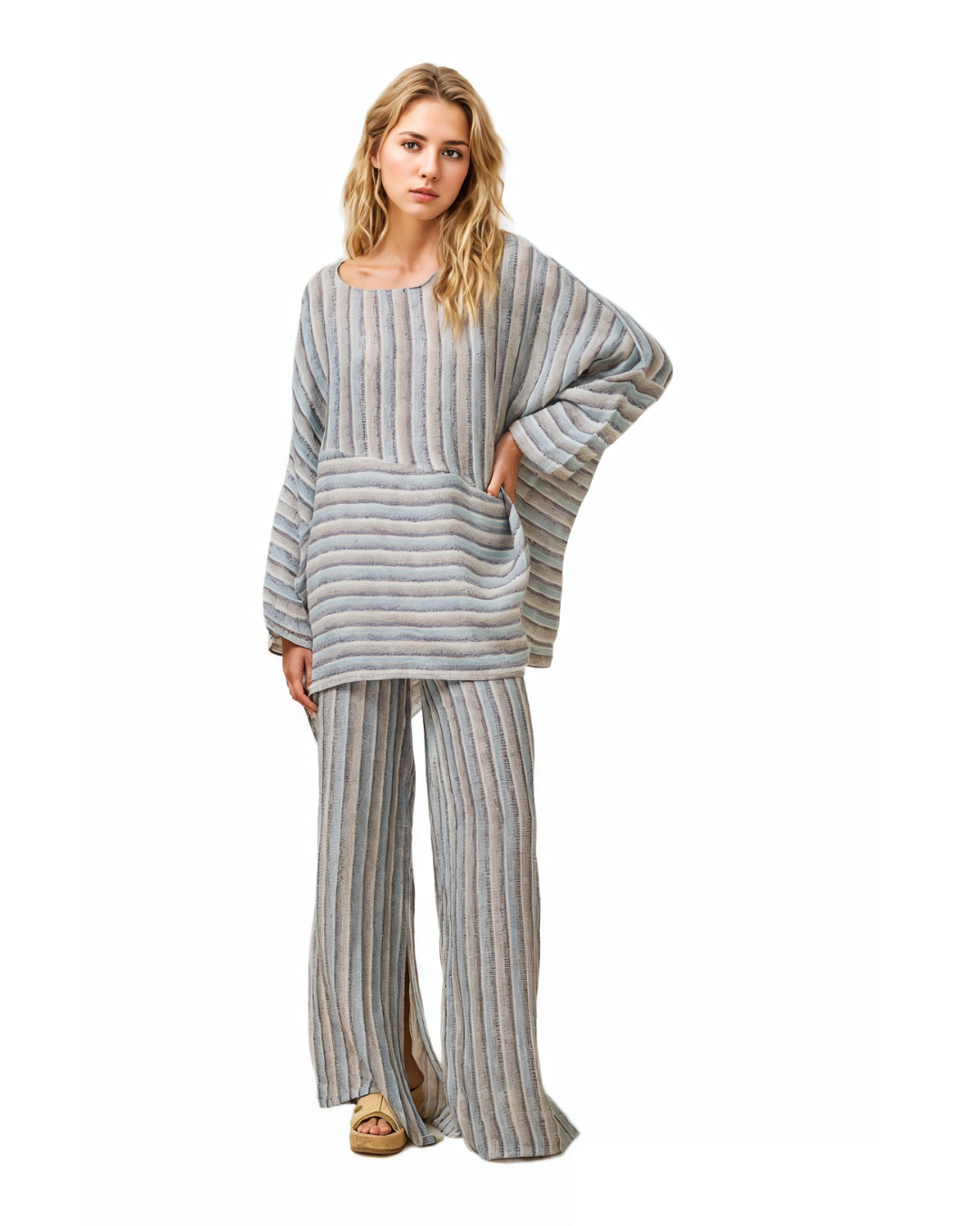Villa Pant - Acqua Stripe