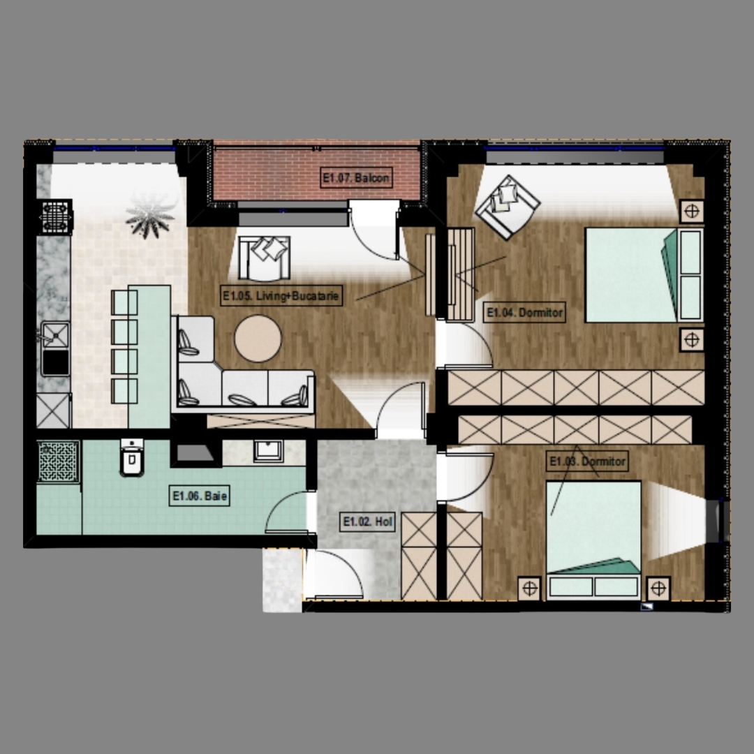 APARTAMENT 3 CAMERE (TIP I)