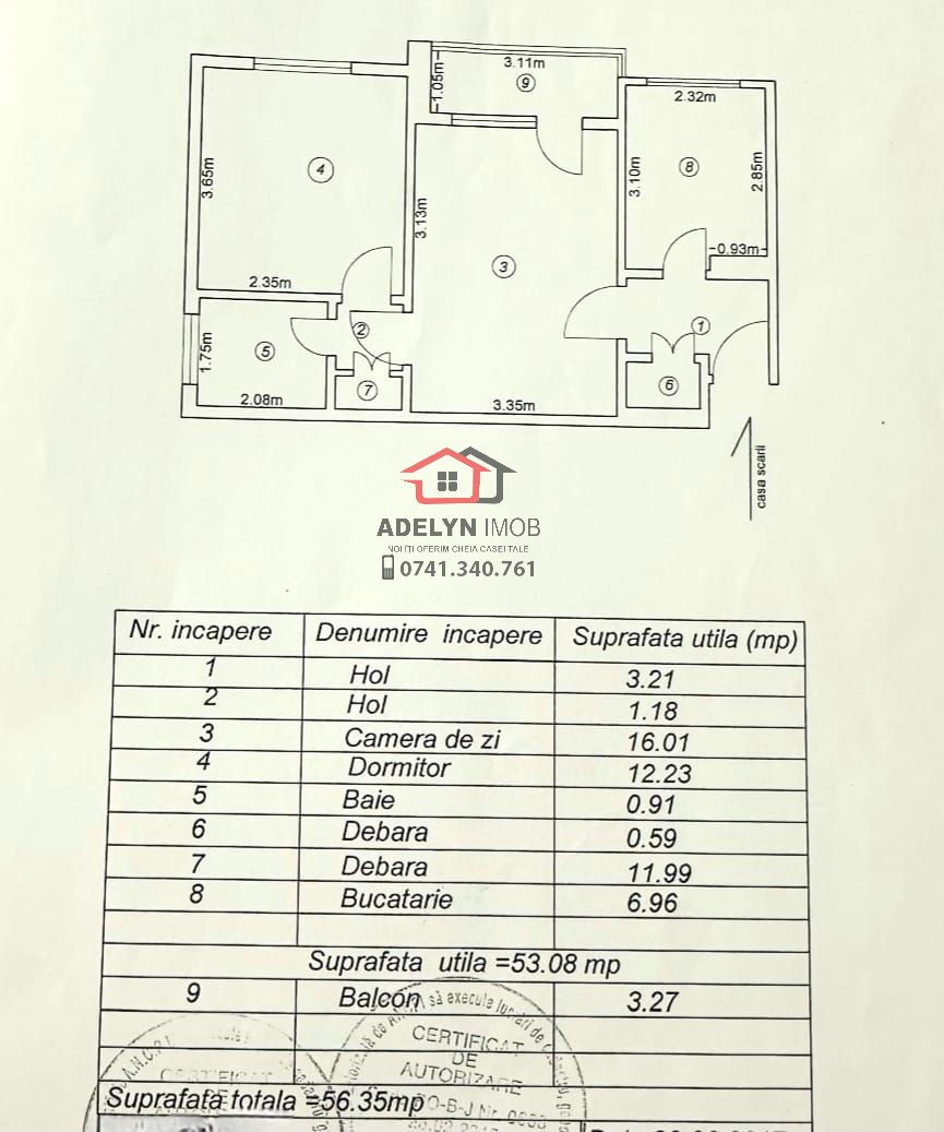 Apartament 2 camere, KM 0