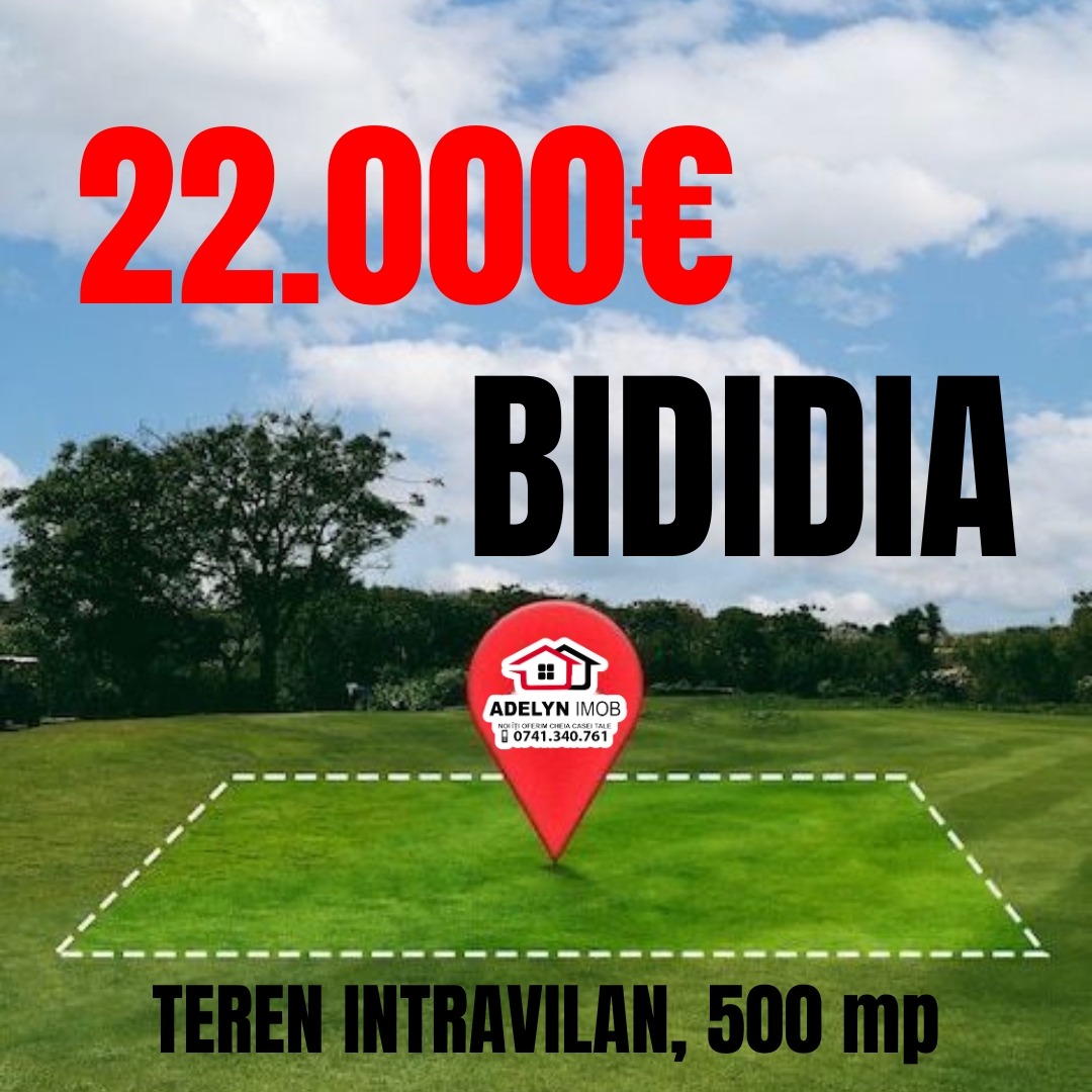 6️⃣1️⃣7️⃣ Tulcea - teren intravilan, zona Bididia - 2 loturi