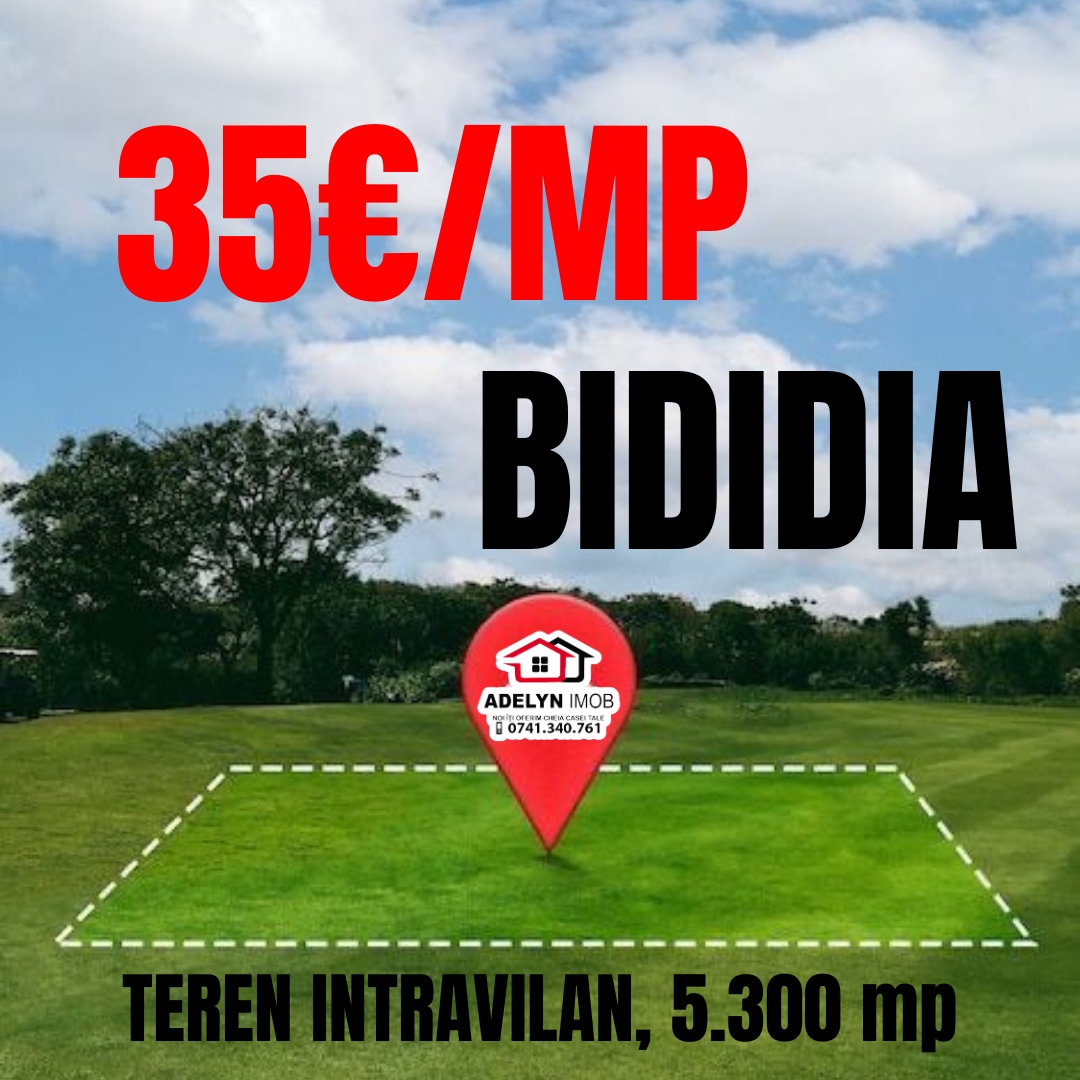 1️⃣7️⃣3️⃣ Tulcea - teren intravilan, zona Bididia