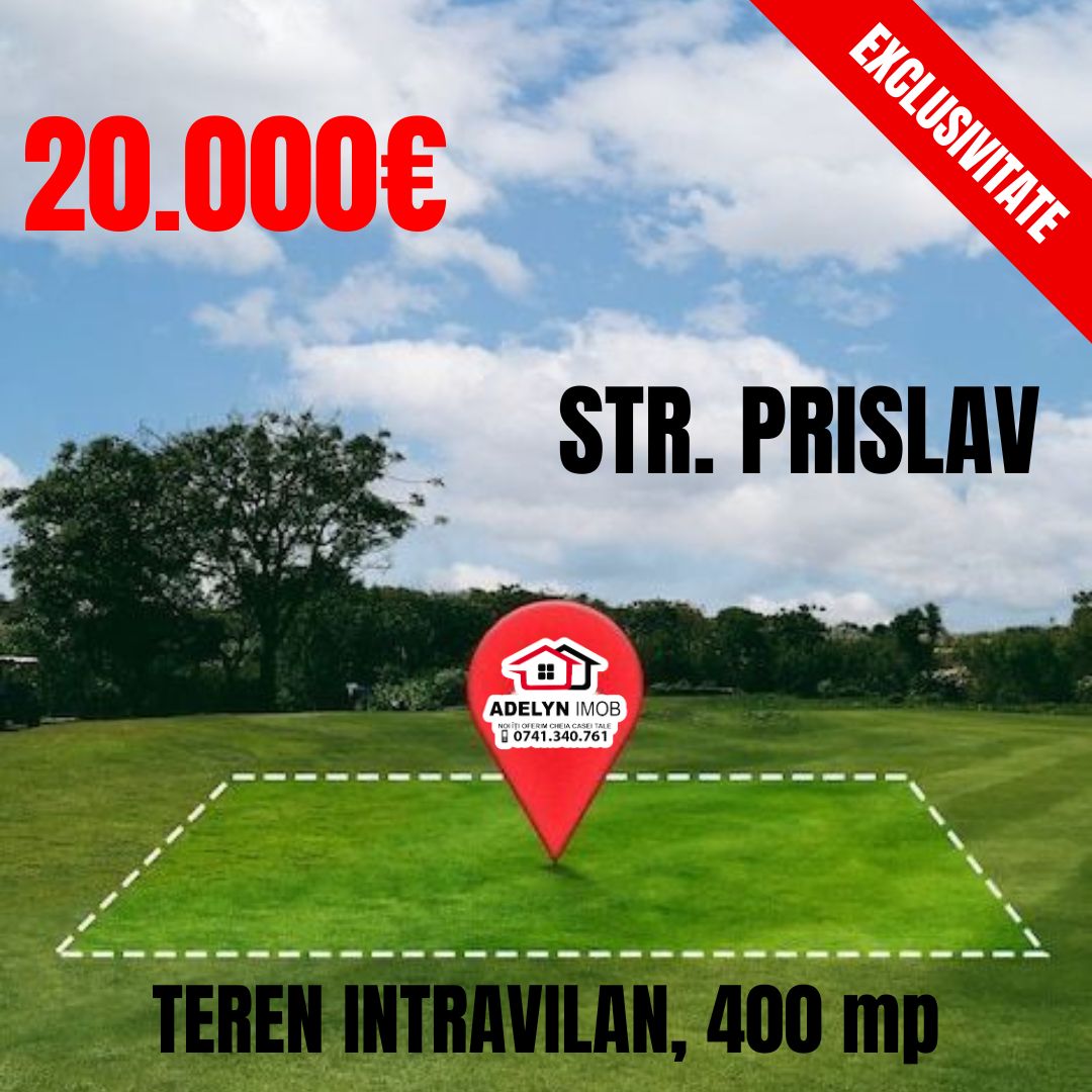 5️⃣1️⃣1️⃣ Teren intravilan, str. Prislav