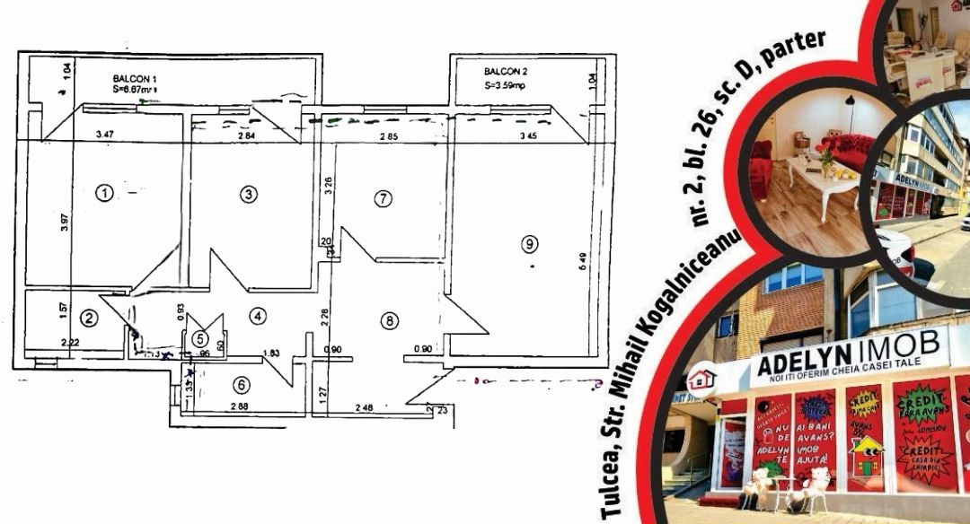 Apartament 3 camere, str. Sabinelor