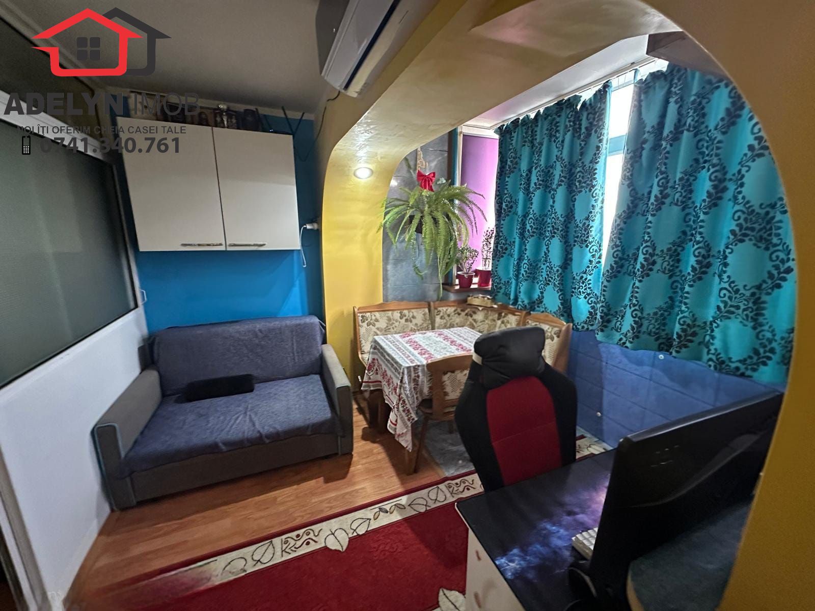 Garsoniera transformat in 3 camere