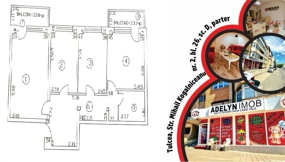 Apartament 3 camere, str. Sabinelor