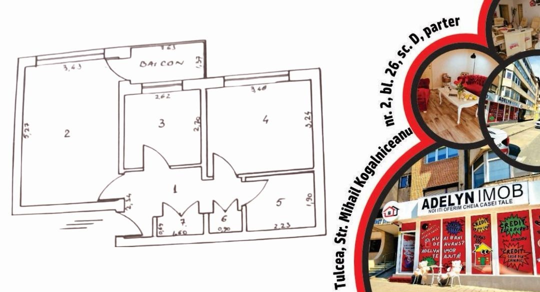 Apartament 2 camere, zona Vest, la U-uri