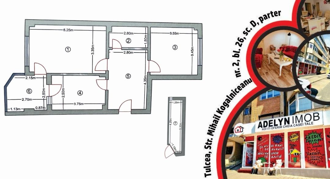 Apartament 2 camere, str. Victoriei