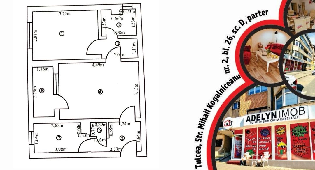 Apartament 2 camere, zona Vest