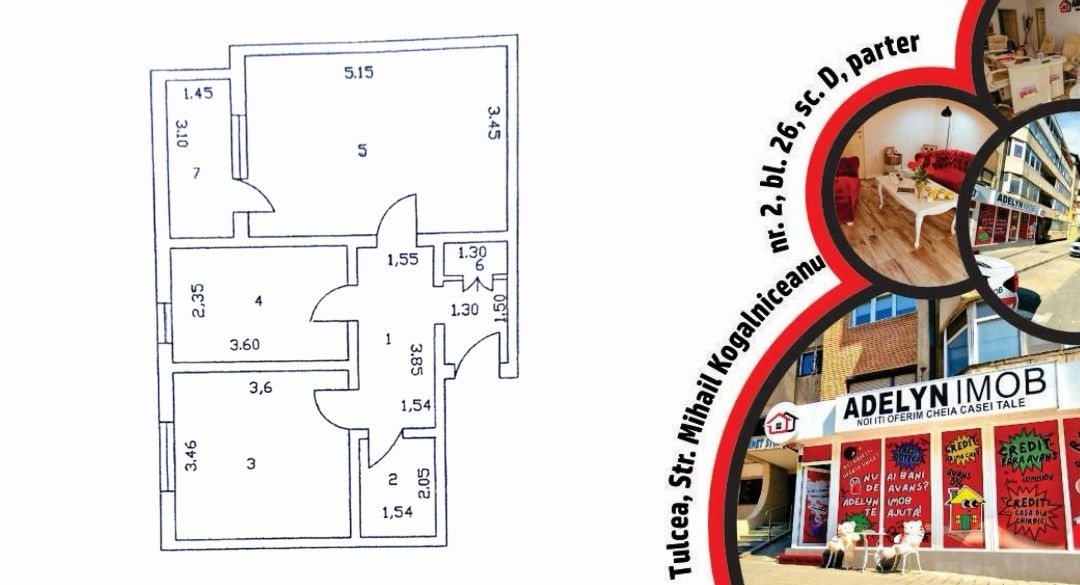 Apartament 2 camere, str. Gavrilov Corneliu