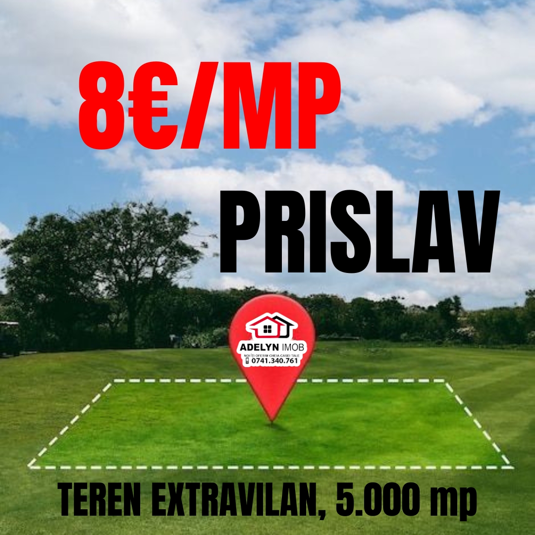 1️⃣2️⃣3️⃣Teren extravilan, str. Prislav