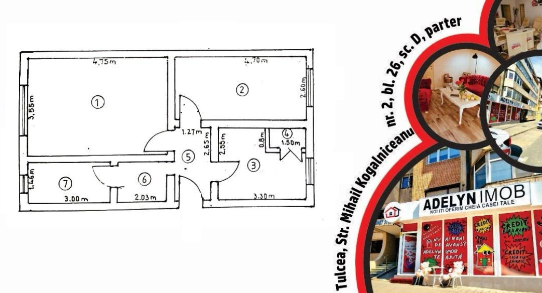 Apartament 2 camere, str. Isaccei