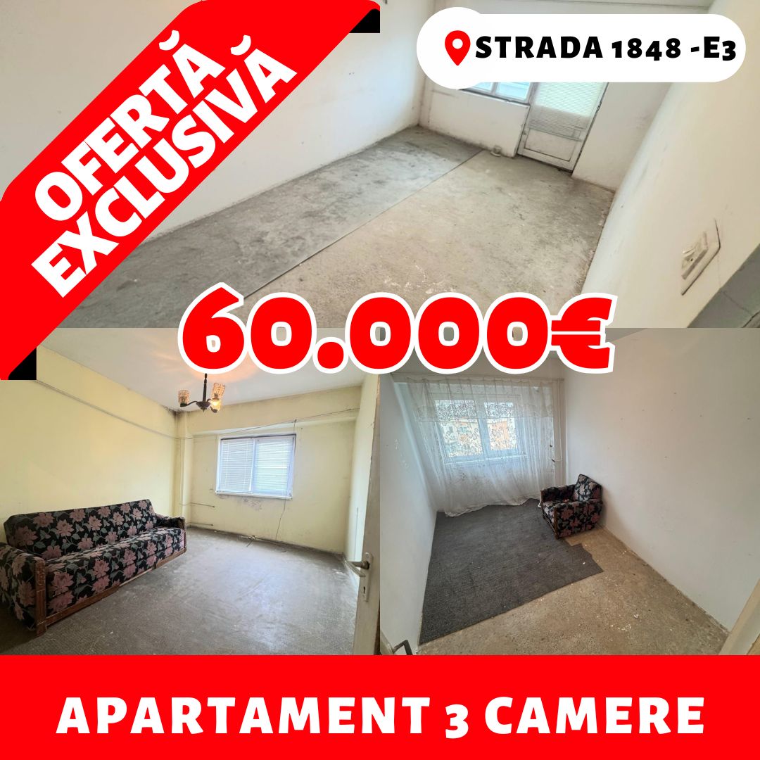 APARTAMENT 3 CAMERE, STR. 1848-E3