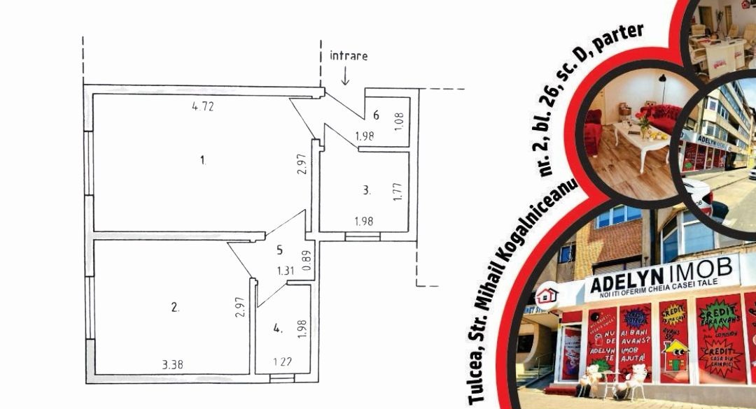 Apartament 2 camere, str. Alunisului