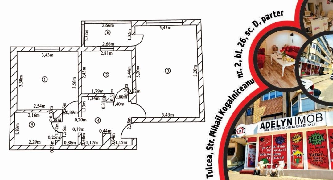 Apartament 2 camere, zona Vest
