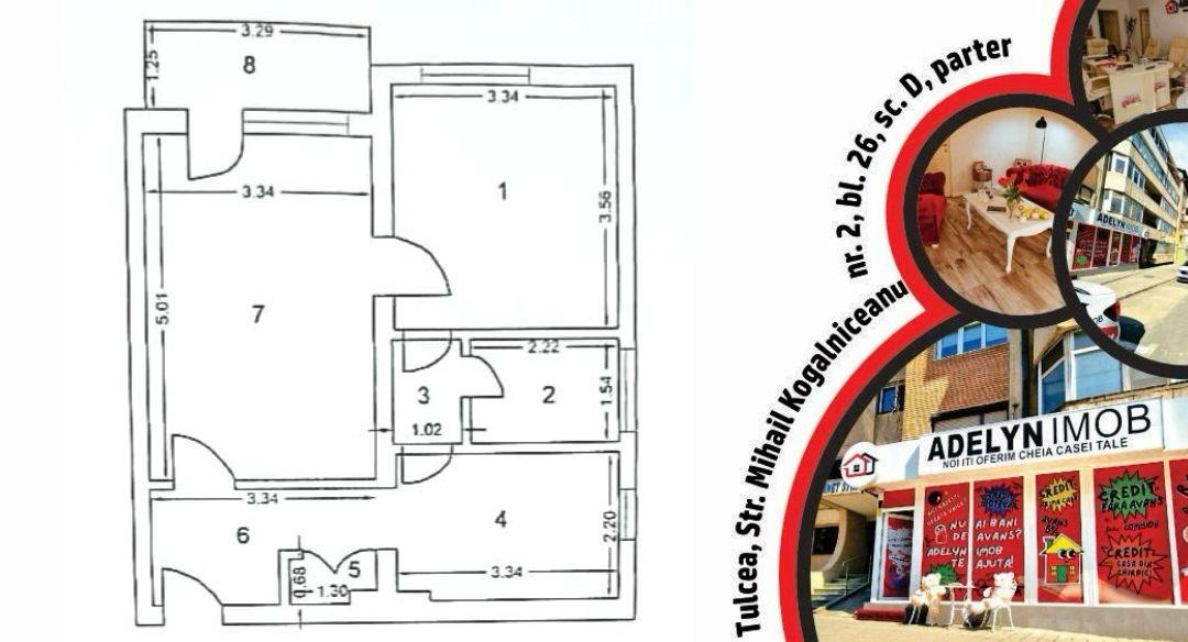 Apartament 2 camere, str. Ion Luca Caragiale