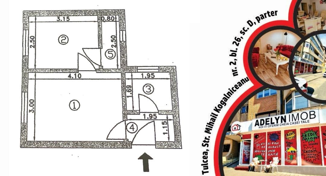 Apartament 2 camere, str. Eternitatii