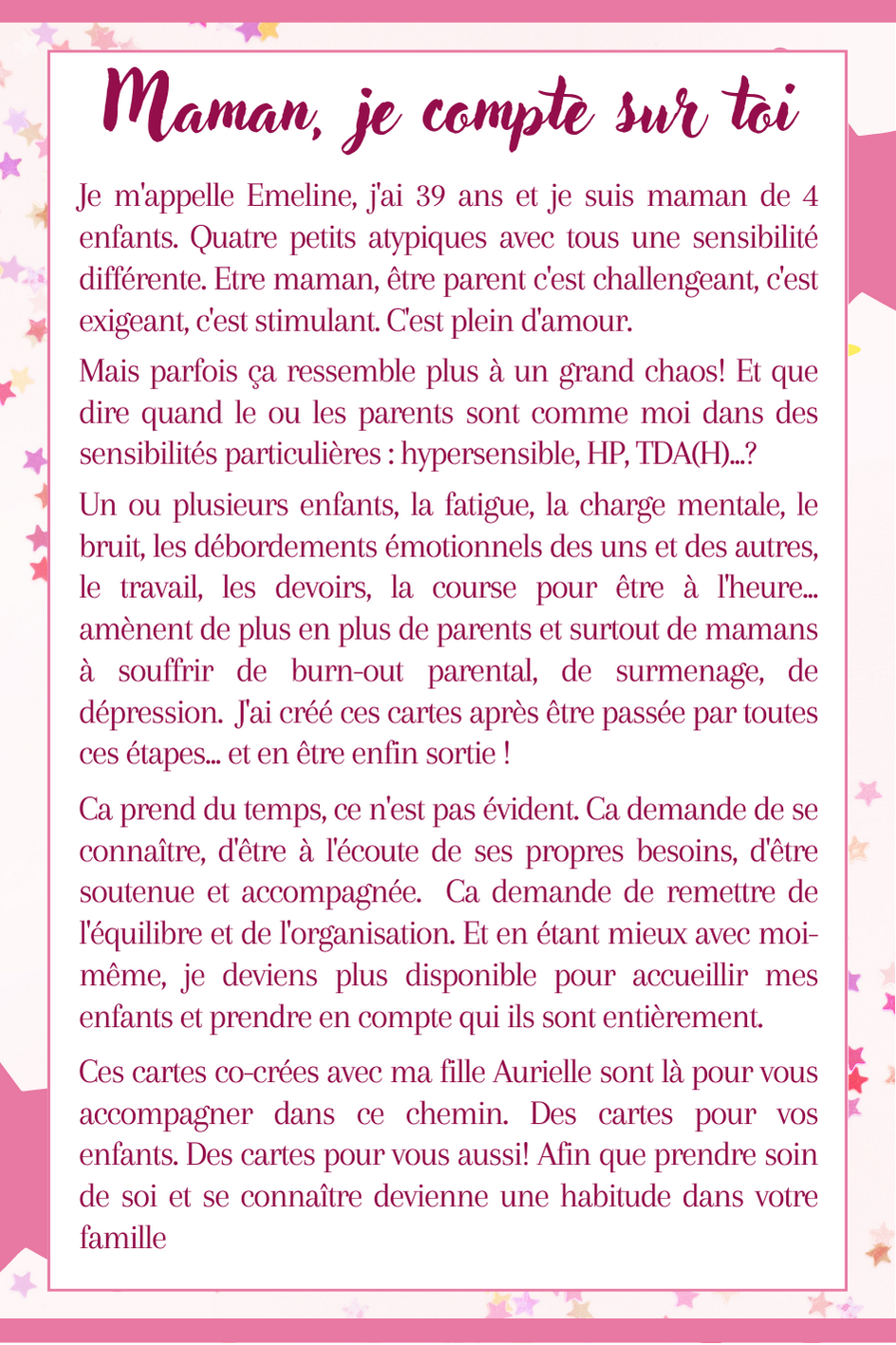 Cartes Ressources "Maman je compte sur toi"