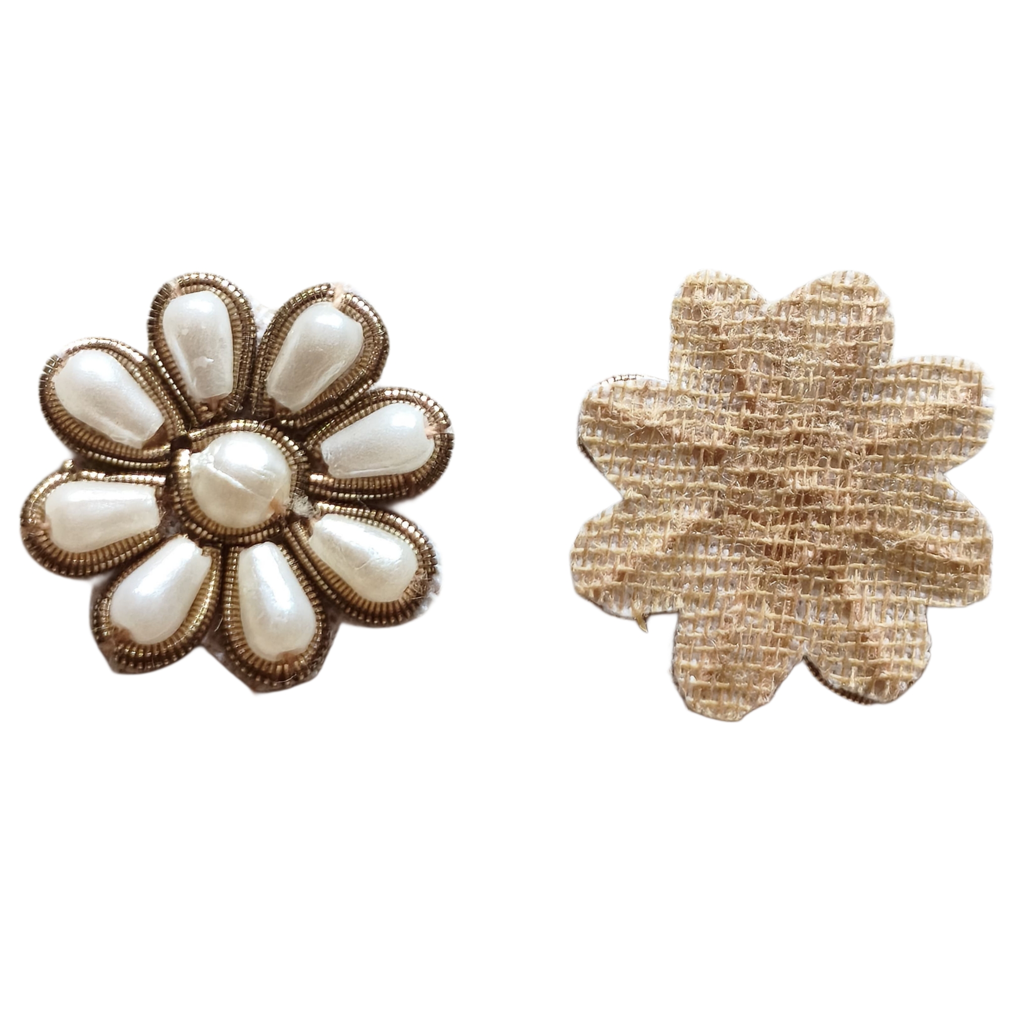 Round shape beads & dabka embroidery work applique patch royal look for your all dresses