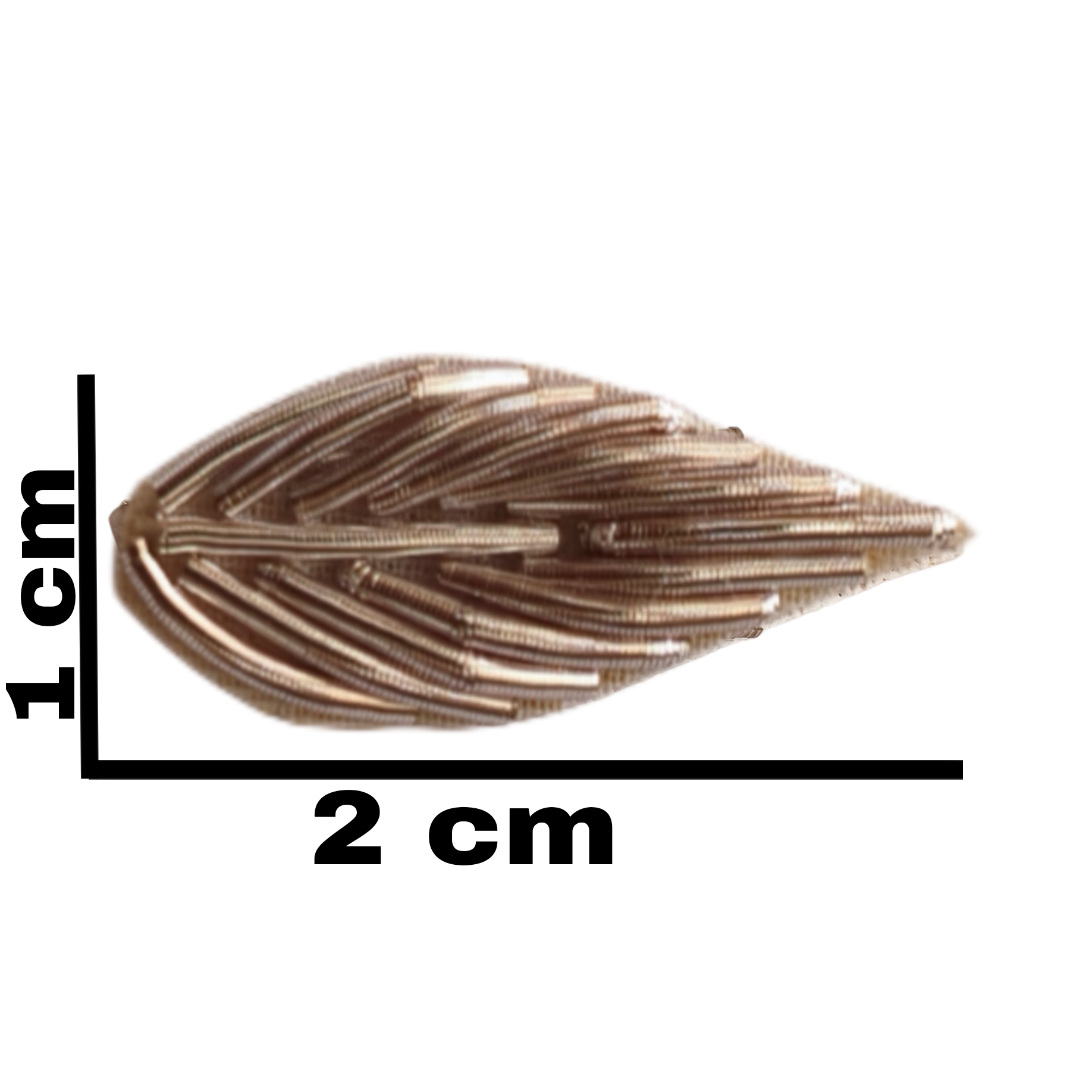 Rose Golden color leaves hand embroidery work