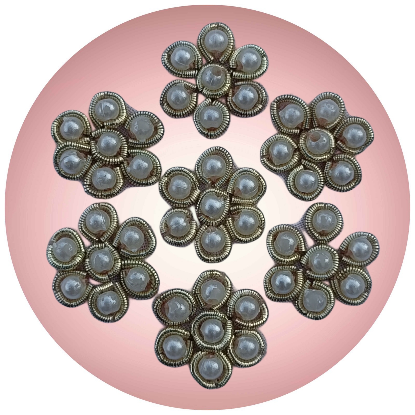 zardosi work hand embroidery dapka beads flower applique patch decorative art craft