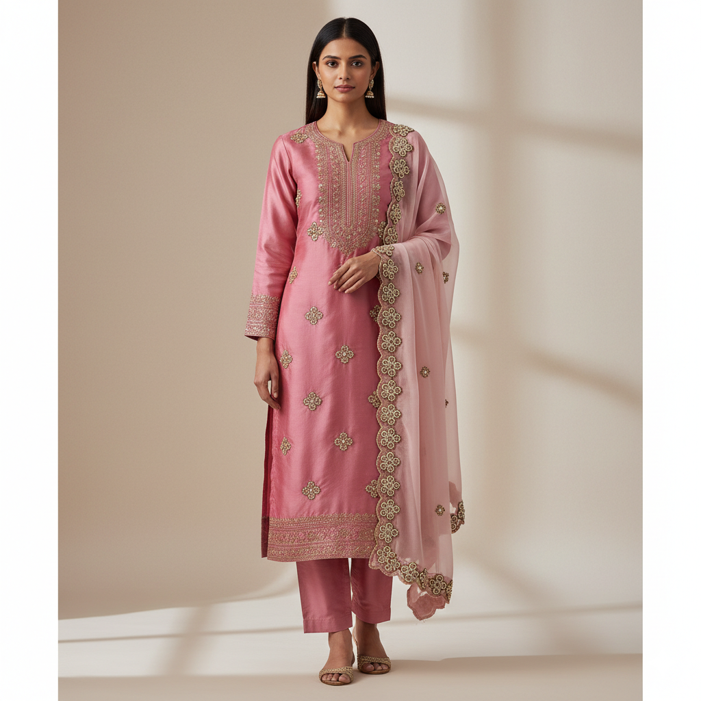 Hand Embroidery Zardosi Applique Patch 5 CM – Pearl & Golden Brown White Bead Floral Motif, Aari Work Sewing Patch for Blouse, Lehenga, Saree, Dress Decoration