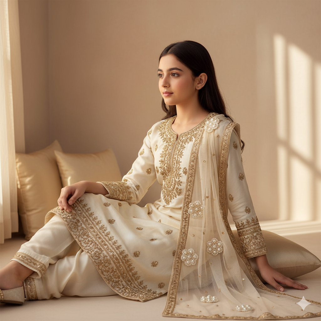 Hand Embroidered Applique Patch Flower Motif | Aari Work Beaded Patch | Brown & White Pearl Beads Design | 3 cm Round Floral Applique | Sewing & Fabric Glue Patch for Lehenga, Blouse, Suit, Saree, DIY Craft