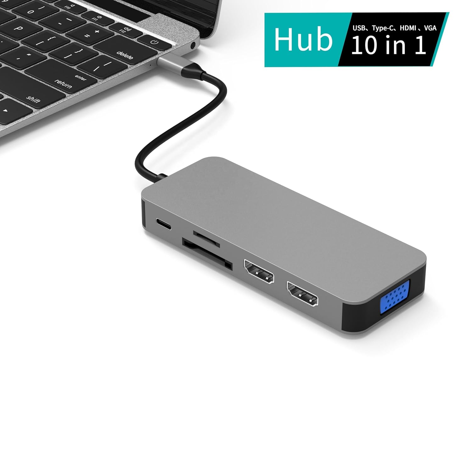 Dual 4K HDMI 10-in-1 USB C Hub