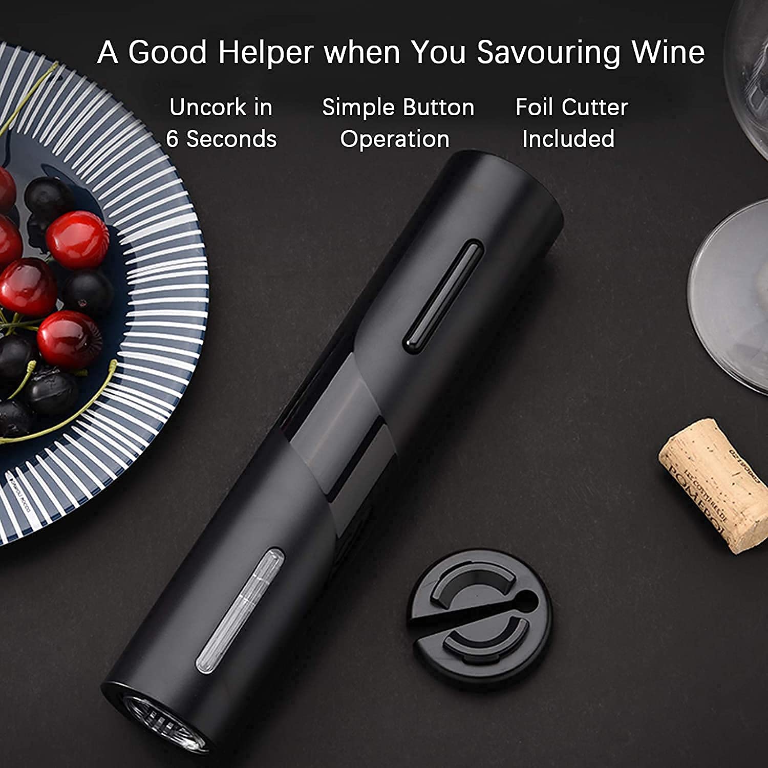 Electric Automatic Wine Bottle Corkscrew Opener 
