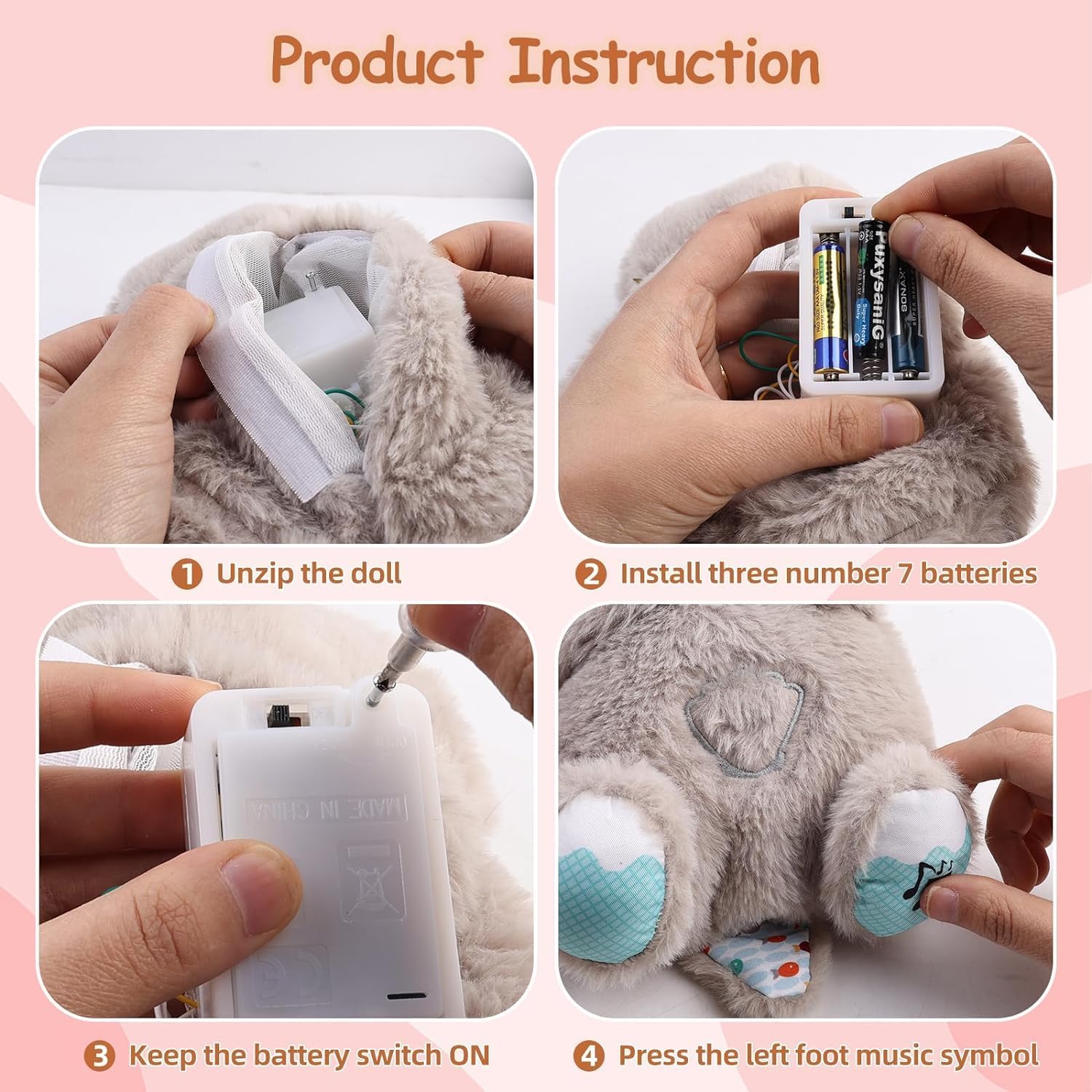 Breathing Teddy Bear soft toy